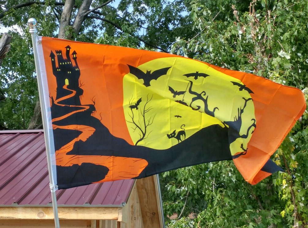 Halloween Castle and Moon Flag